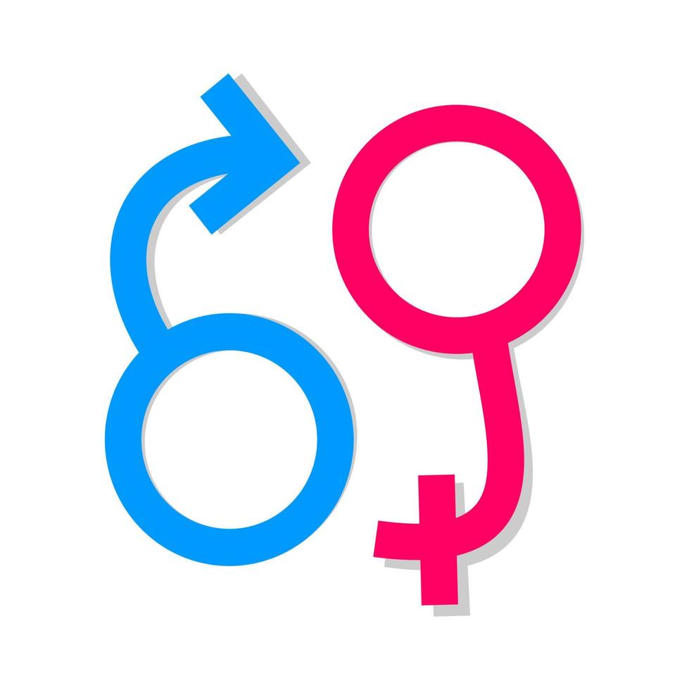 Gender symbol vector. Male female icons. Male and female symbols. Female and male sex icon. Couple gender icon. vector