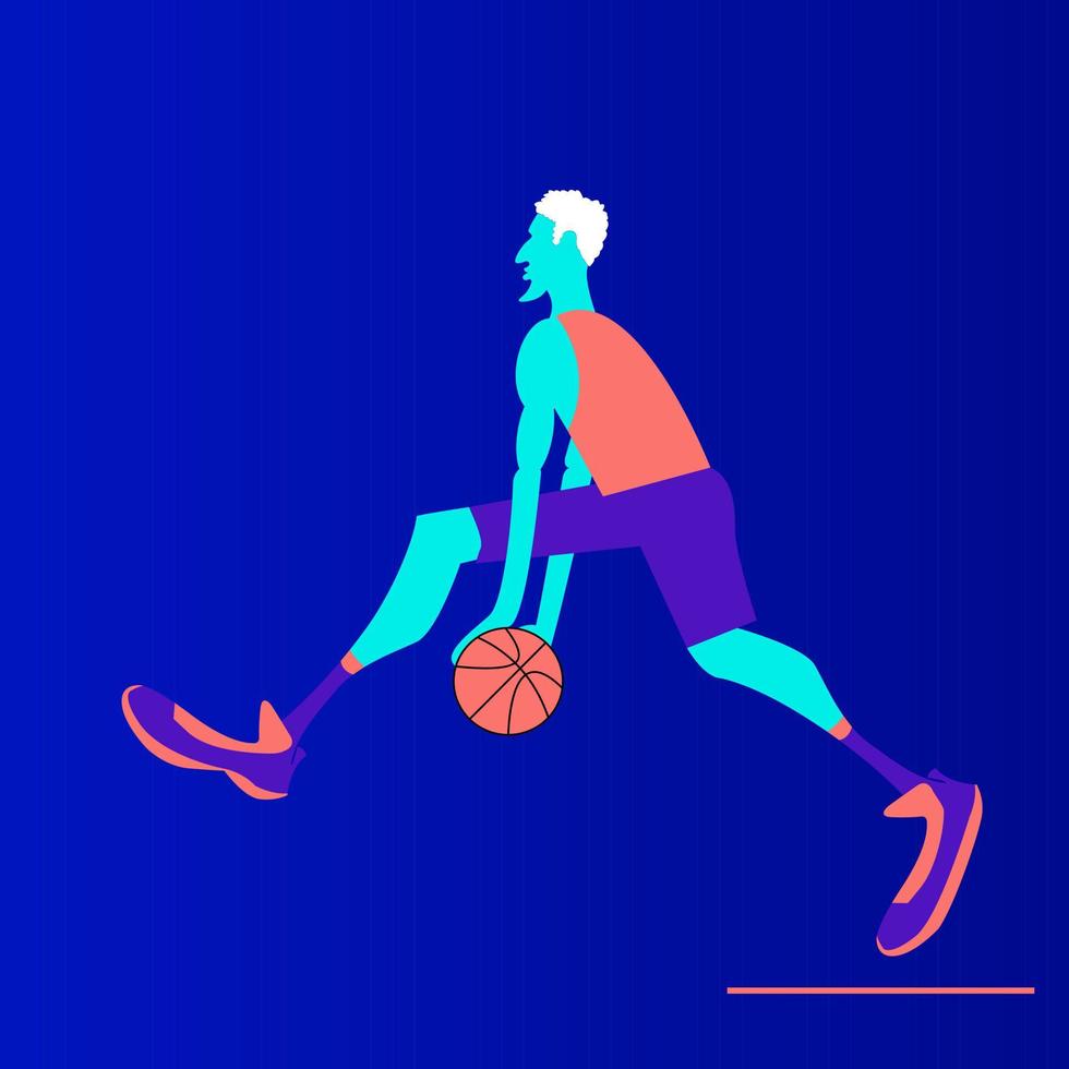 Ilustración de vector de jugador de baloncesto