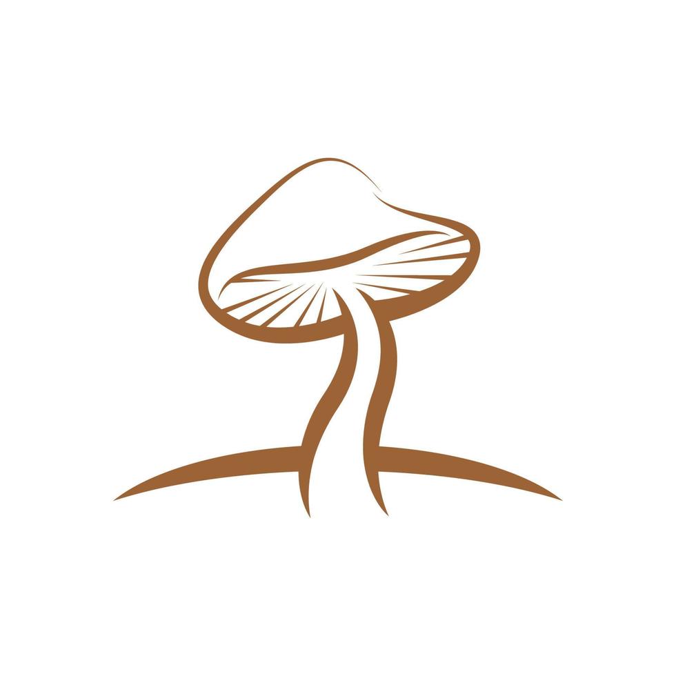 diseño de logotipo de icono de hongo vector