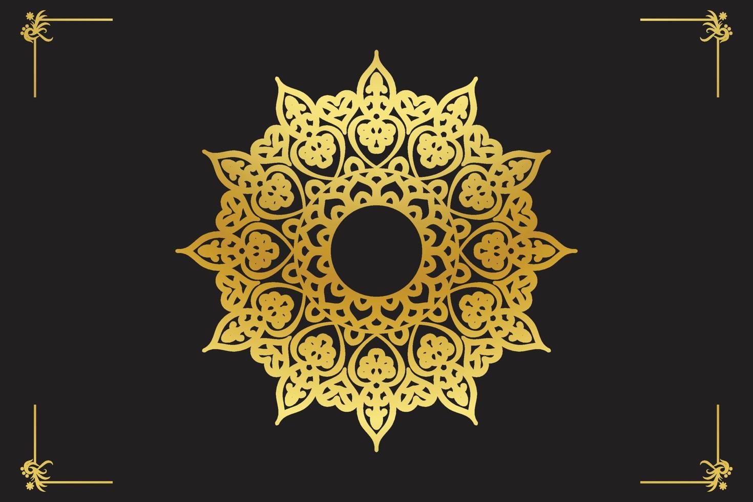 diseño de vector de patrón de mandala de lujo geométrico ornamental