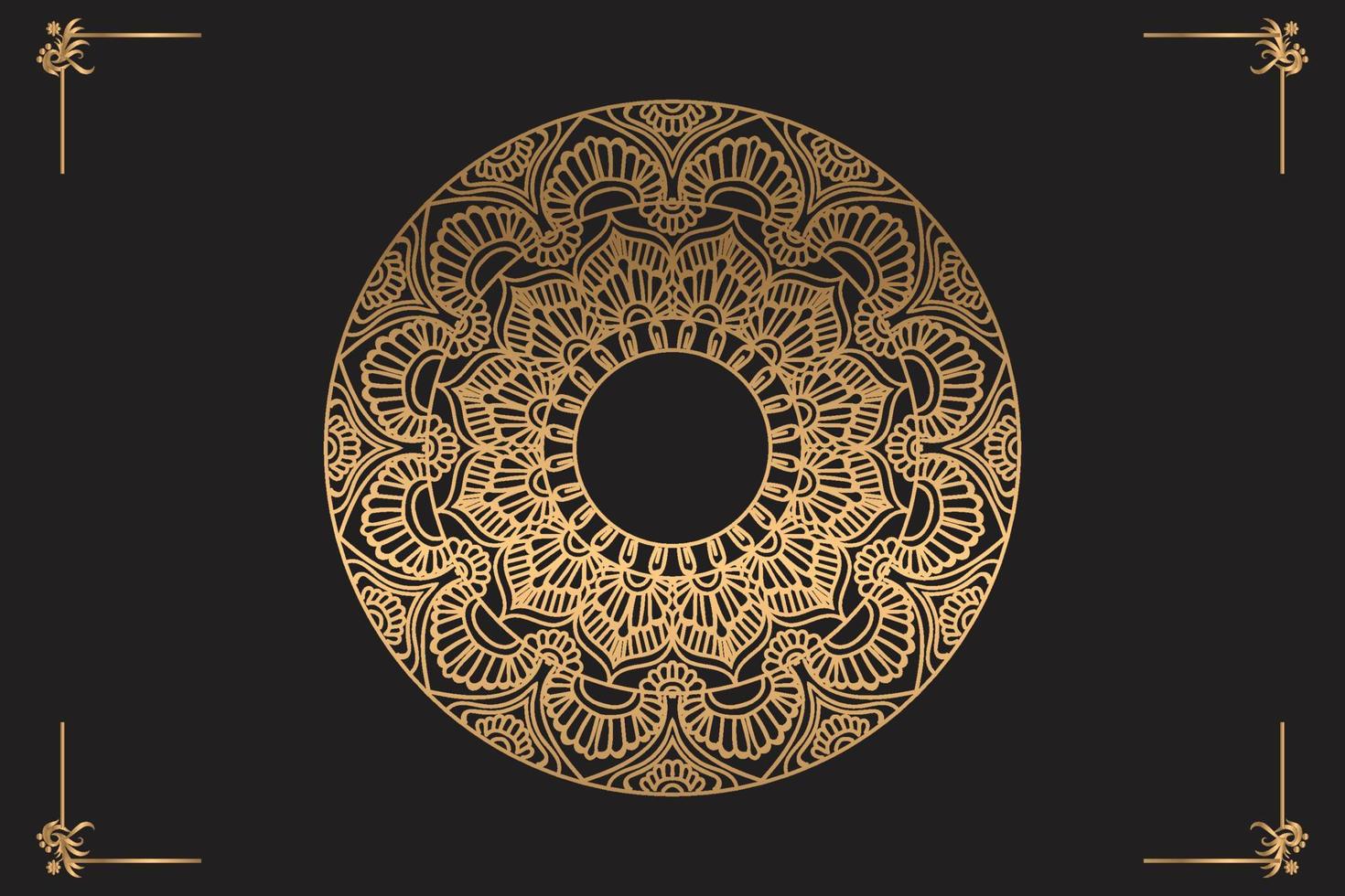 diseño de vector de patrón de mandala de lujo geométrico ornamental