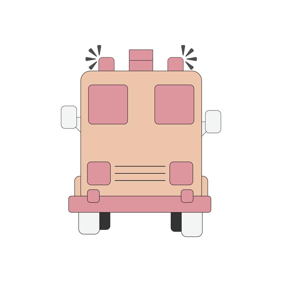 diseño de autobús de juguete arte vectorial vector