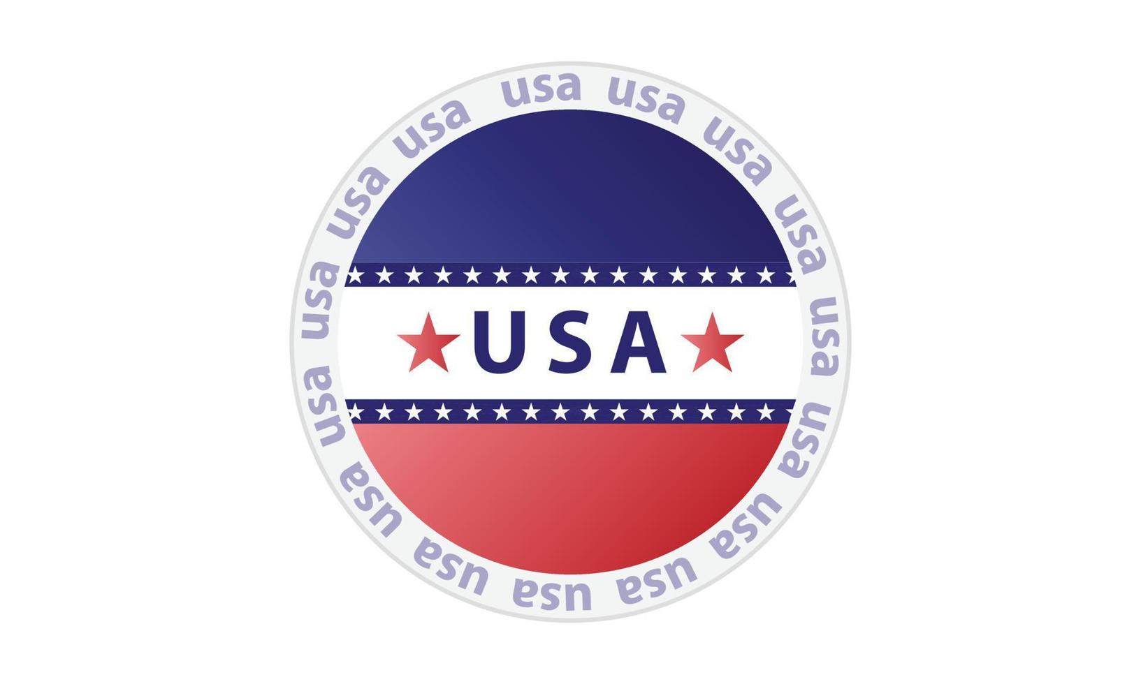 made in usa stamp with flag button vector