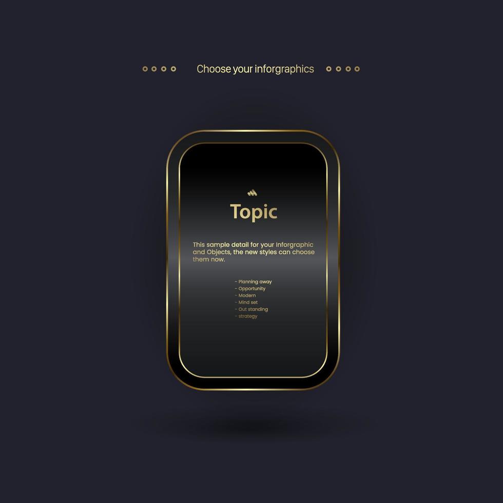 A premium button, option, step, workflow vector for work plan and option.