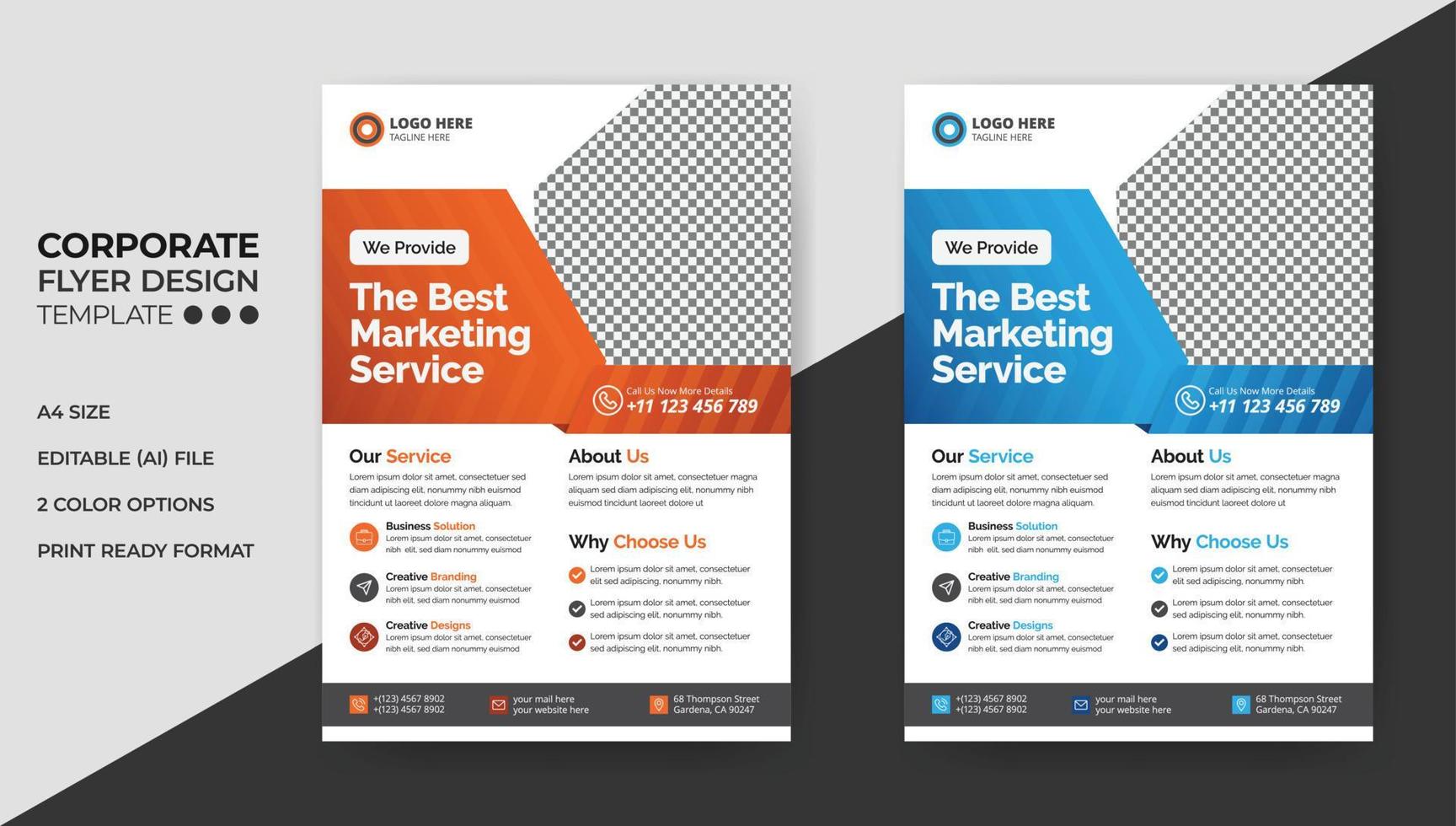 Corporate Business Unique Flyer vector