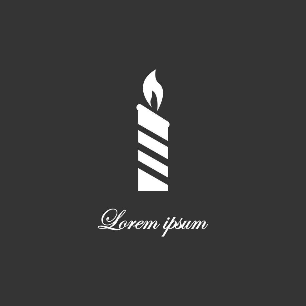 Candle light Logo Vector art icon and graphic