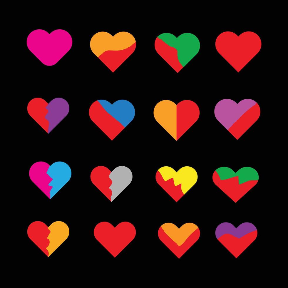 pink Heart shape heart shape Love, Romance, Valentine, Romantic shape different colors vector