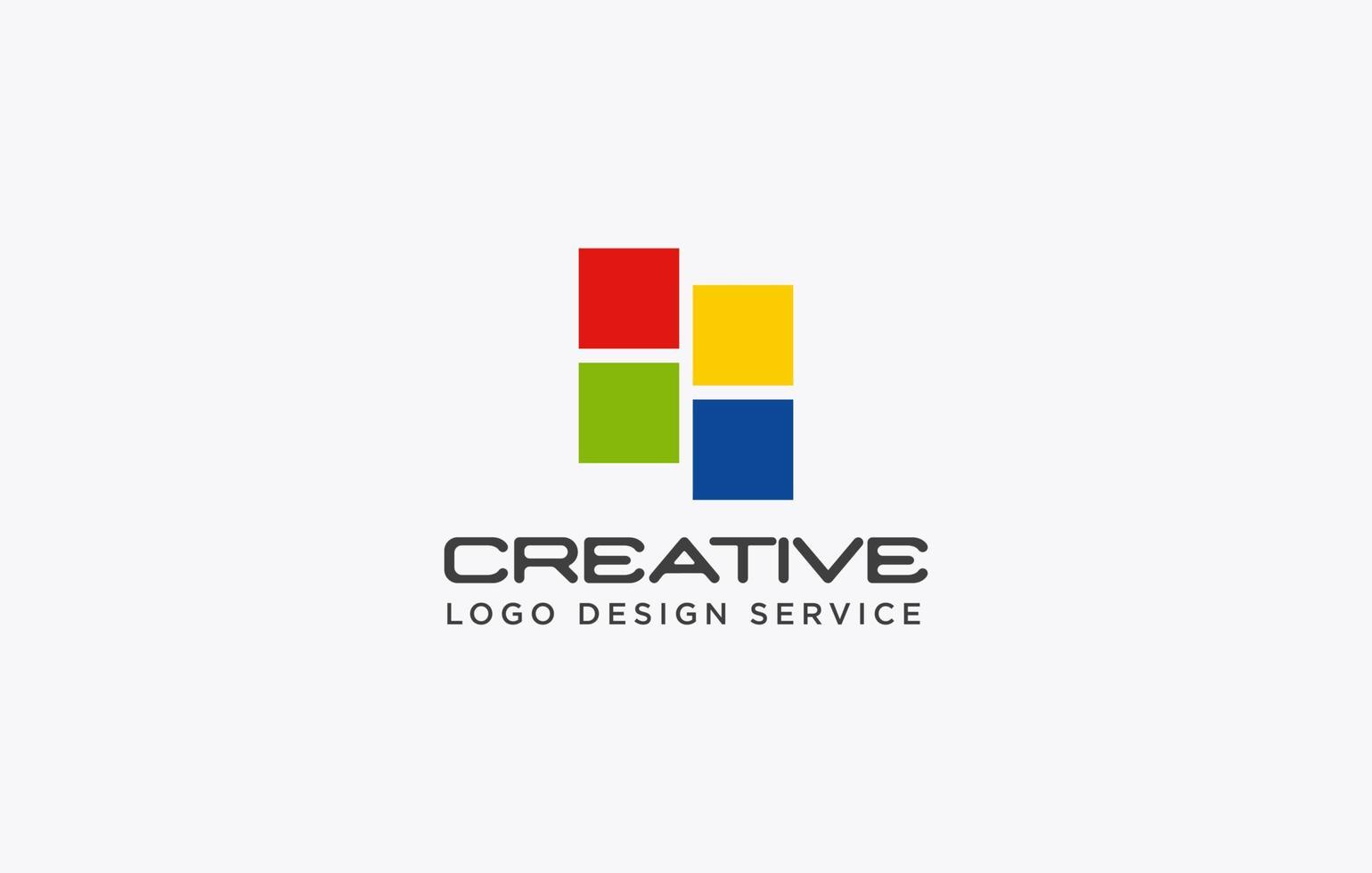 Abstract square logo template vector