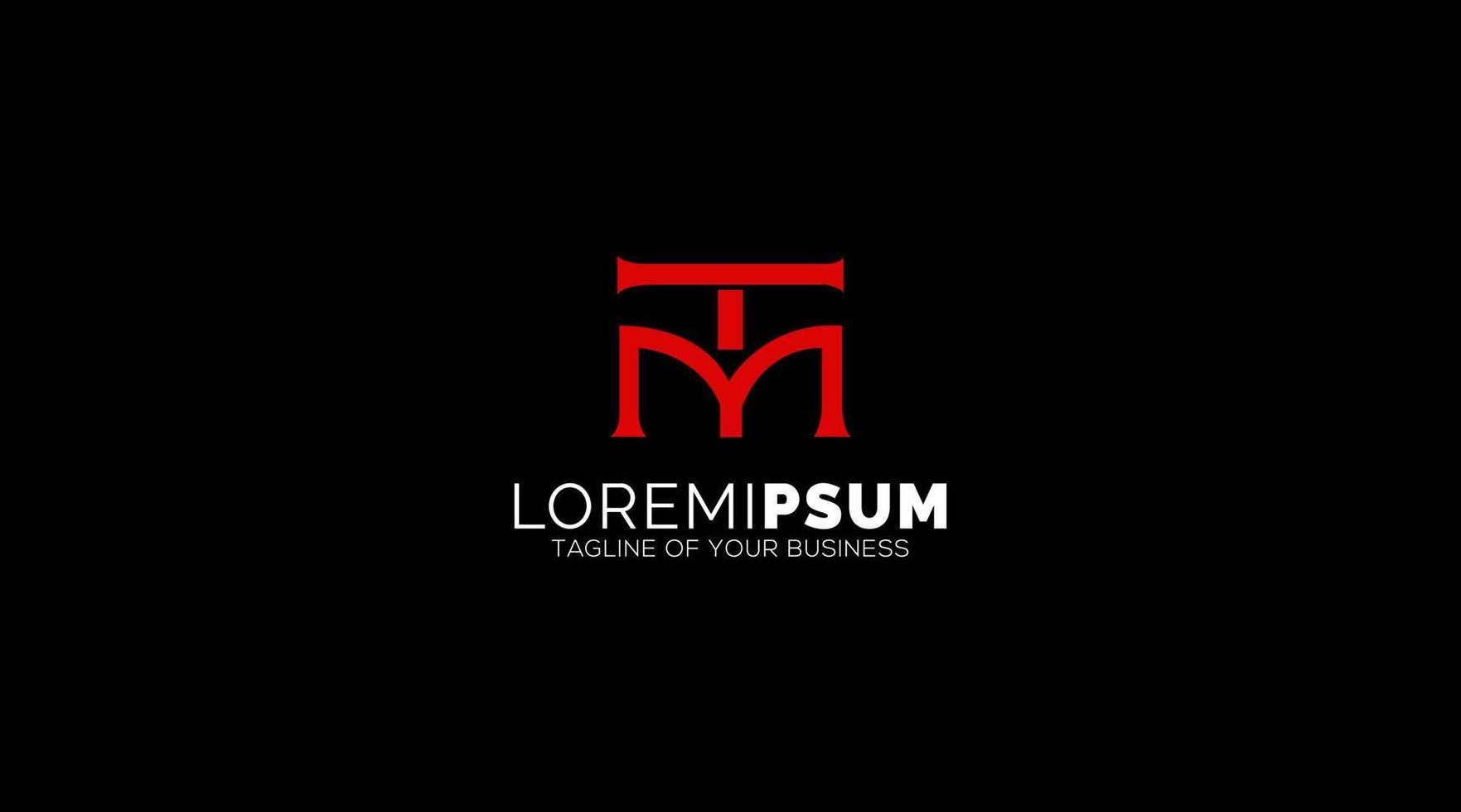 Abstract letter TM logo. This logo icon incorporate with abstract shape in the creative way vector