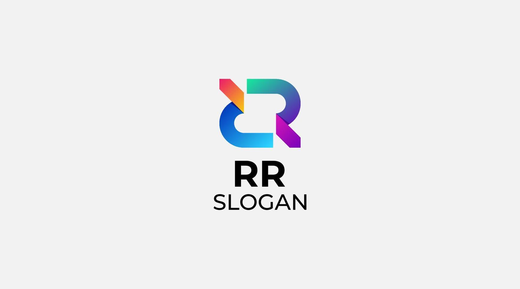 Creative letter RR logo icon design template. vector