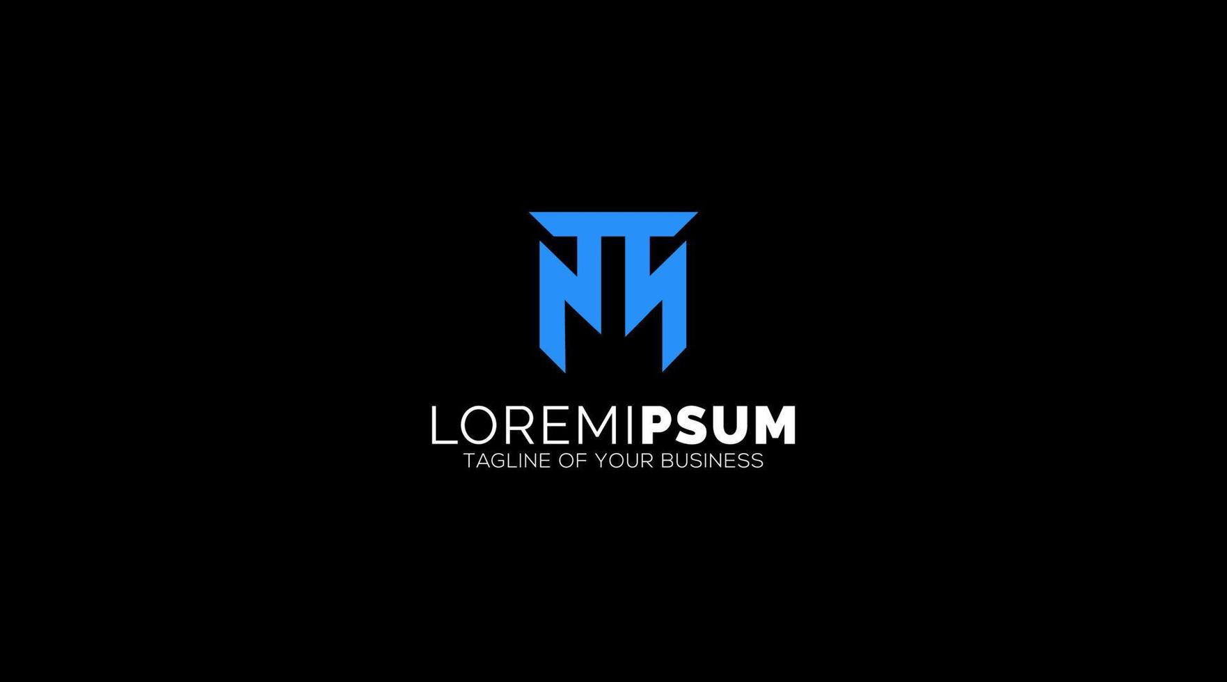Abstract letter TM logo. This logo icon incorporate with abstract shape in the creative way vector