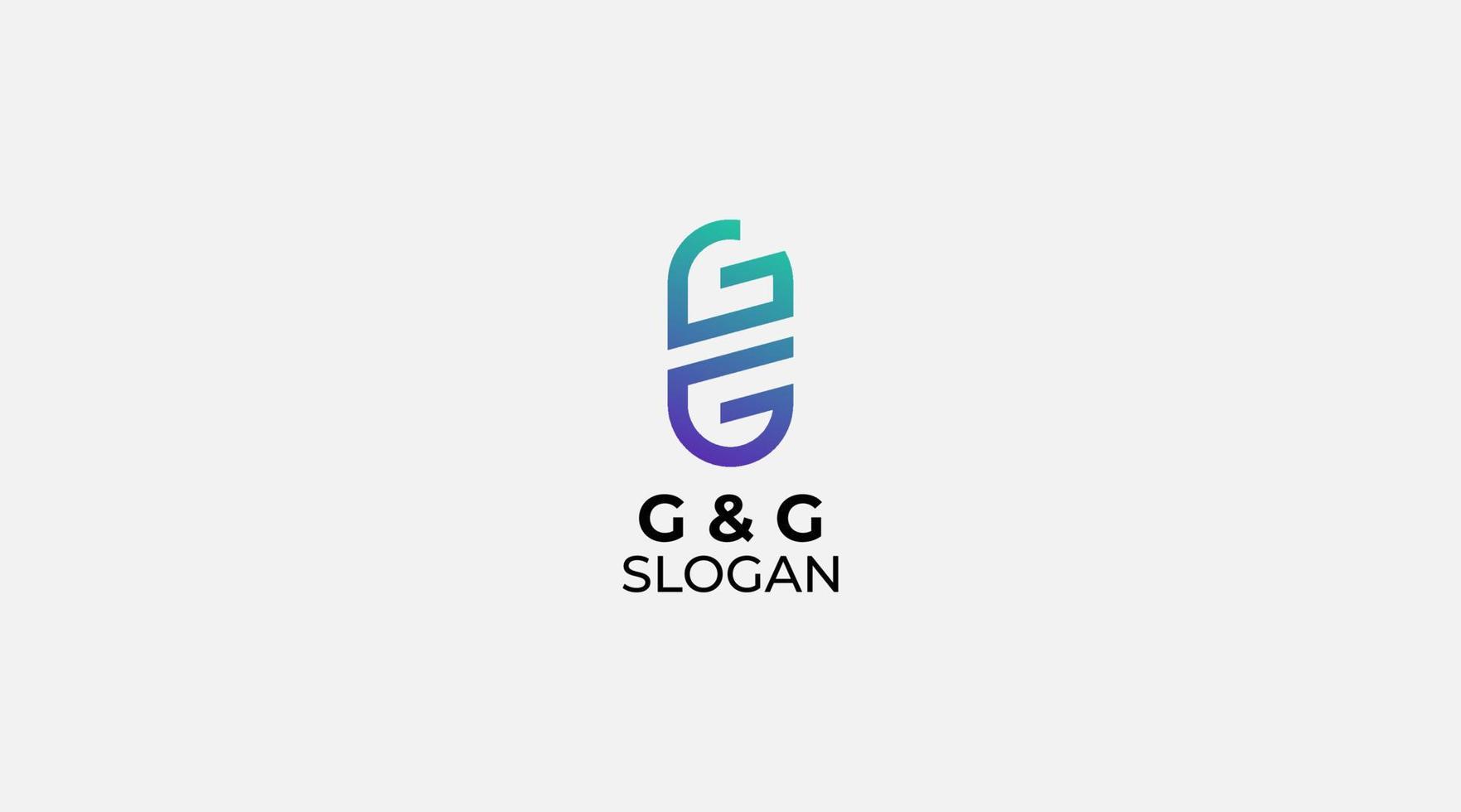 Letras gg, plantilla de vector de icono de diseño de logotipo gg