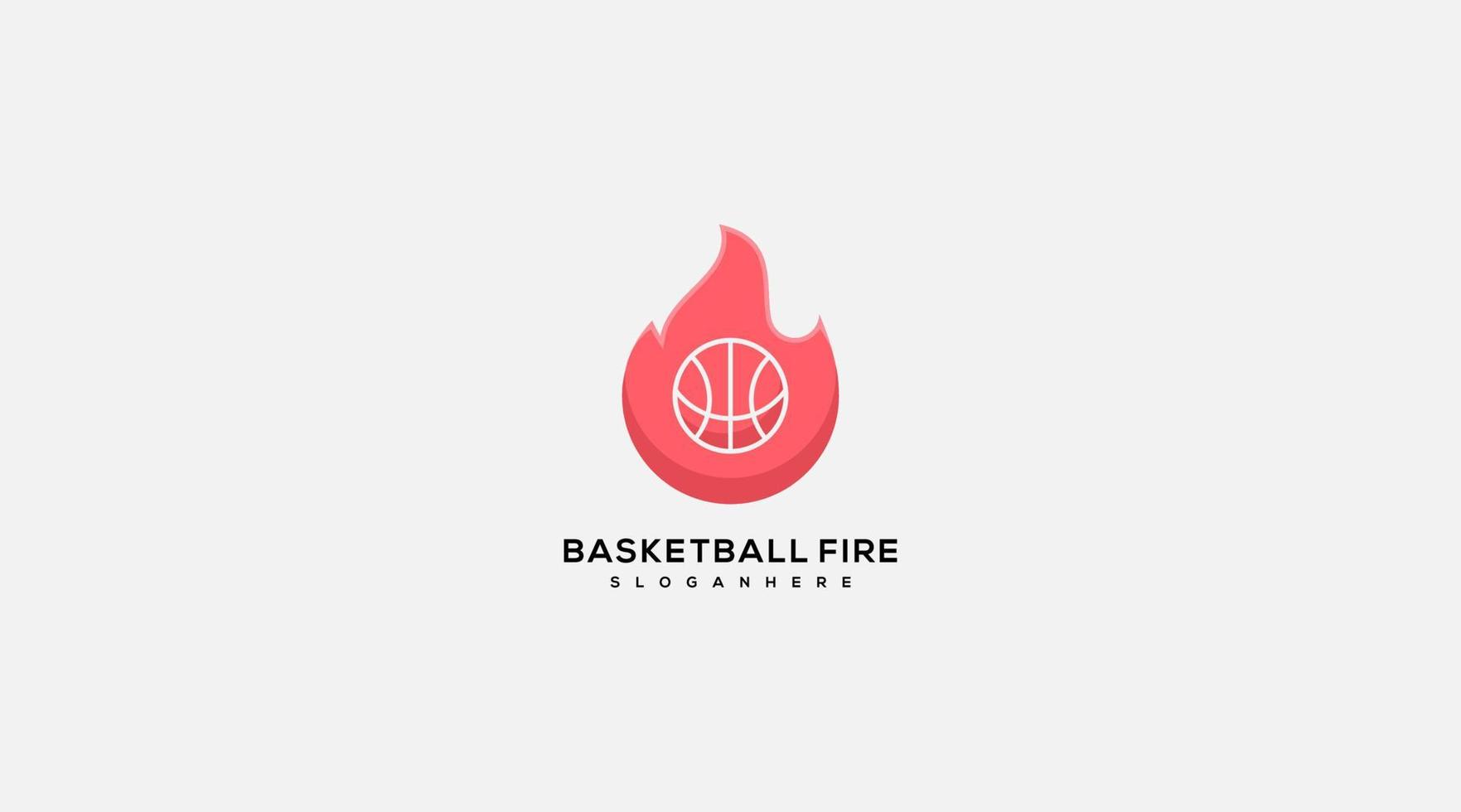 ilustración de diseño de logotipo de vector de icono inicial de baloncesto