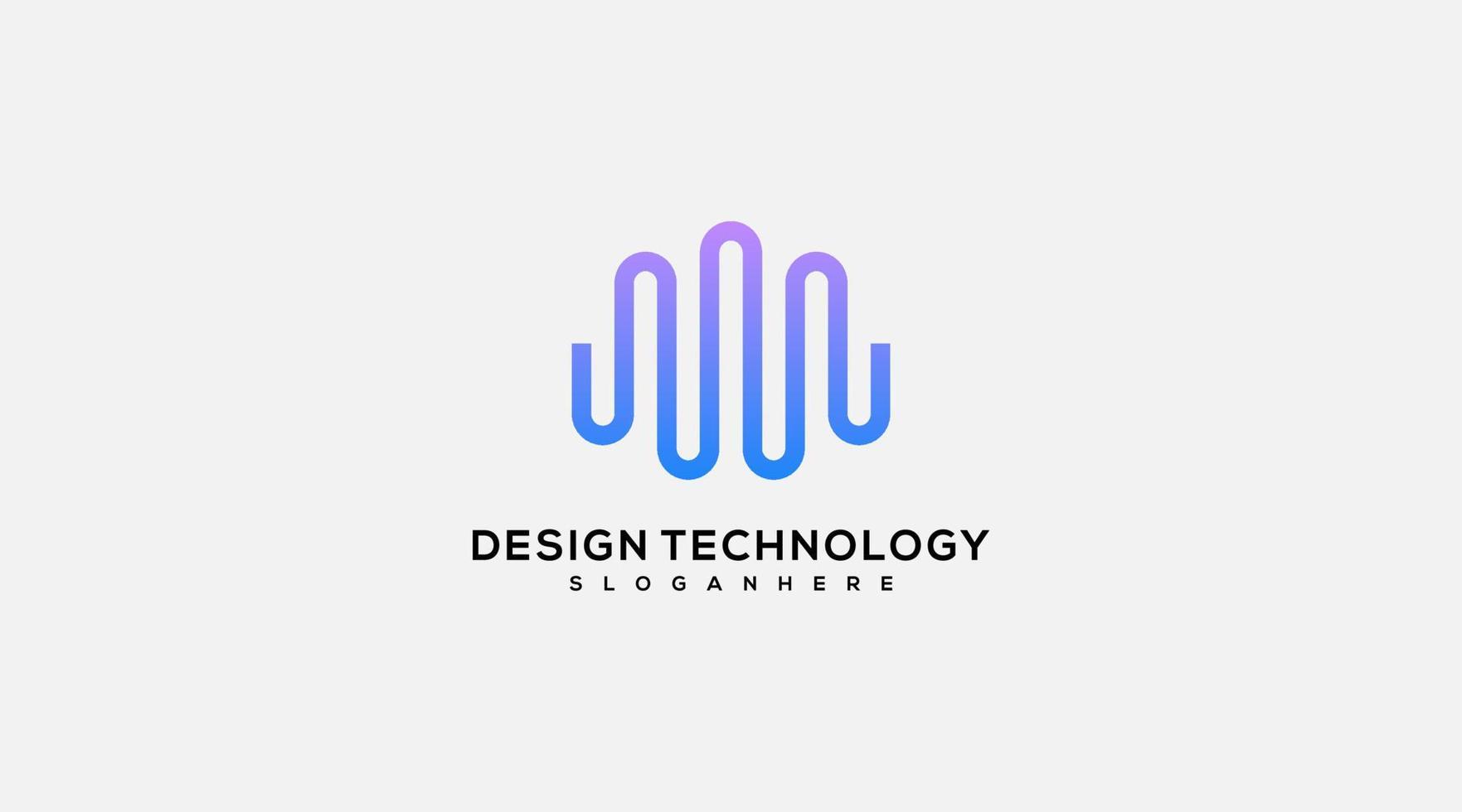 Design technology vector logo design template