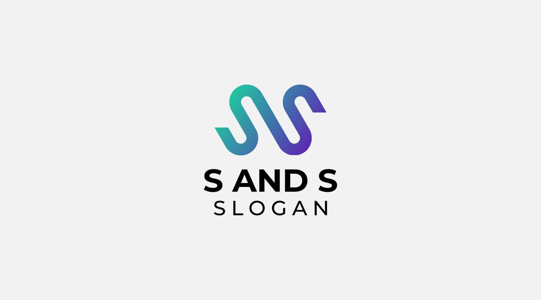 the beautiful letter SS infinity logo design vector
