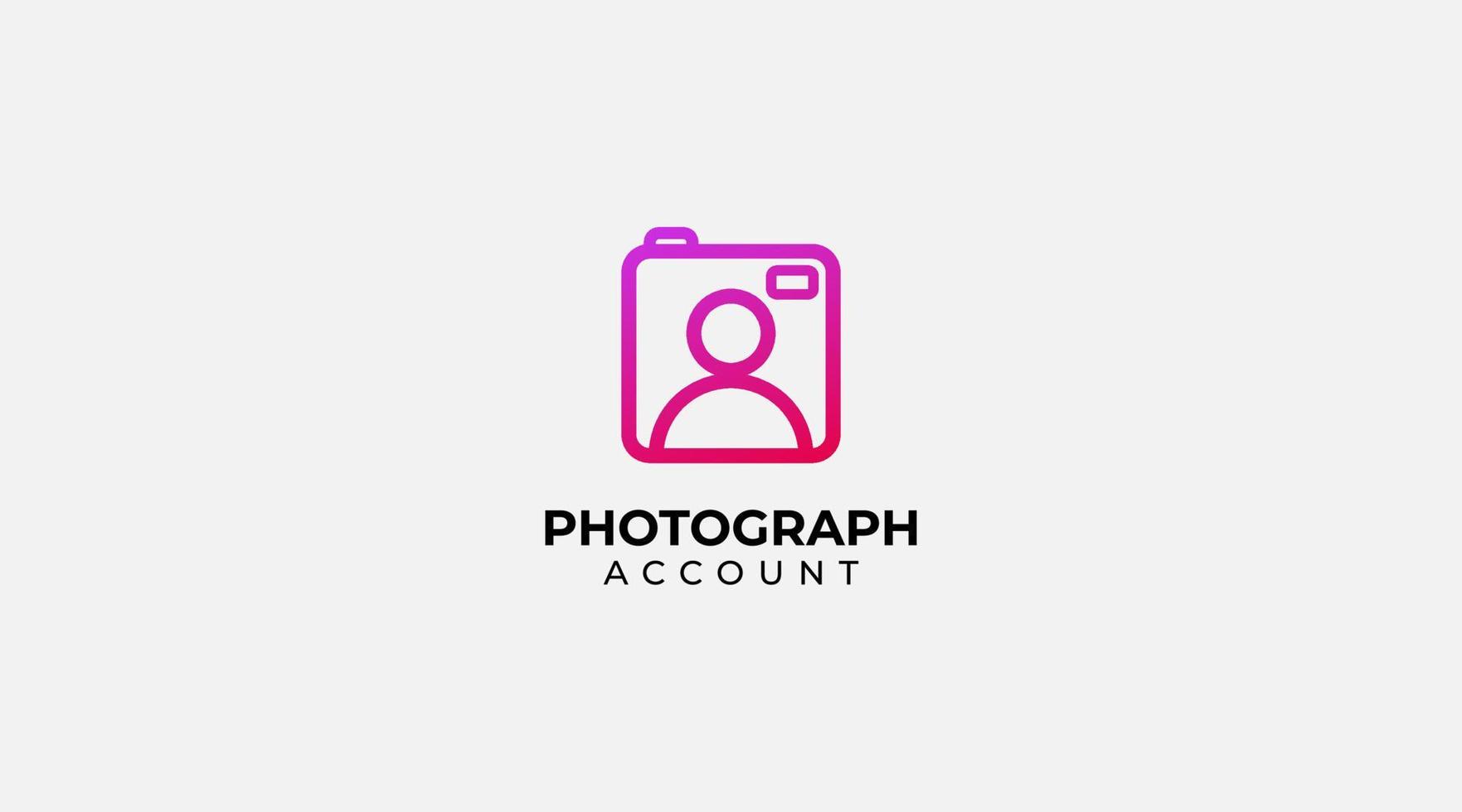 photograph account logo design vector template