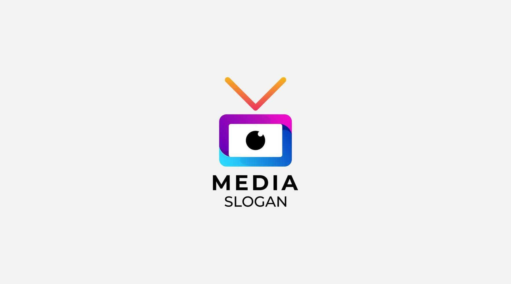 Abstract Media vector logo design Eye logo