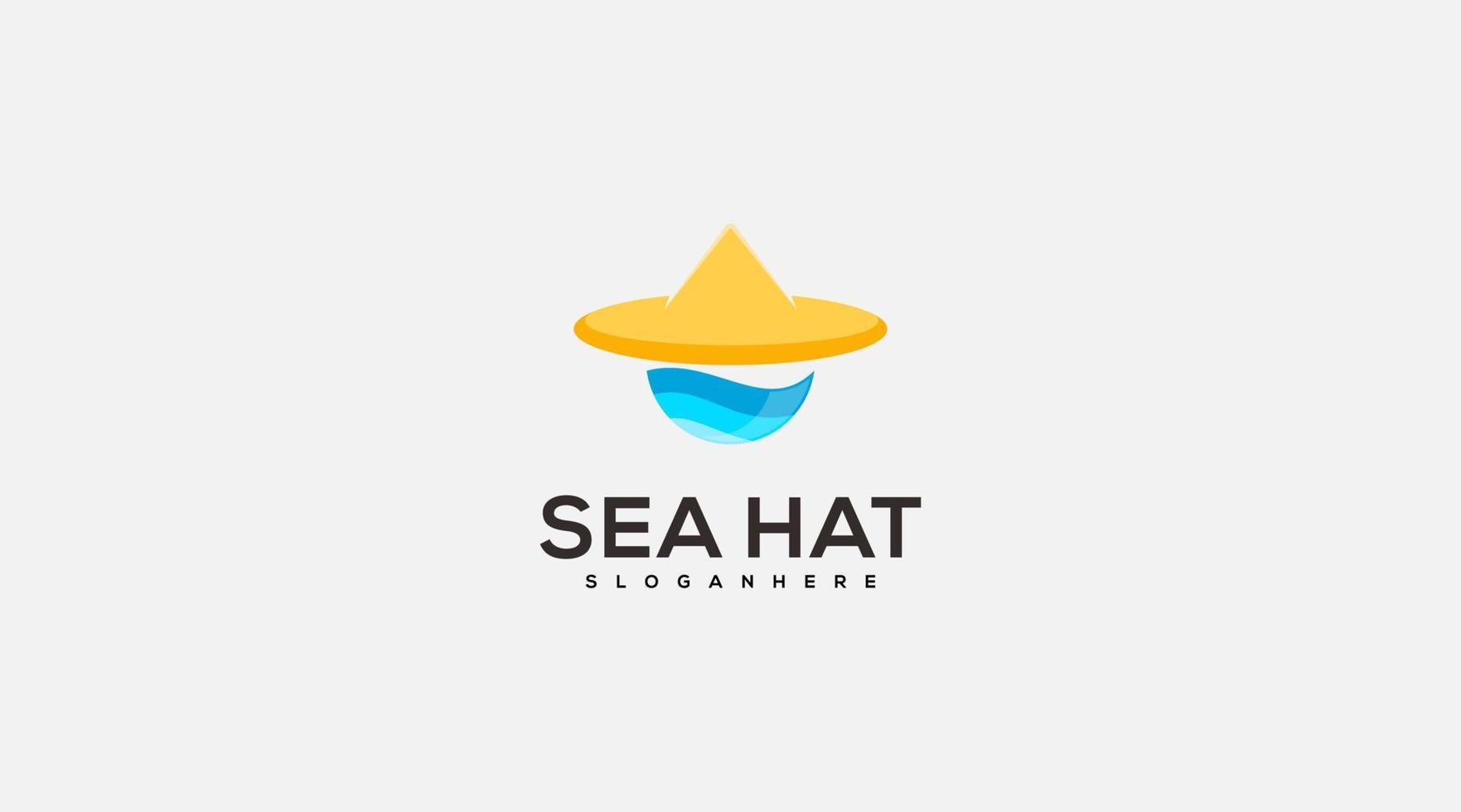 Sea Hat logo design vector inspiration