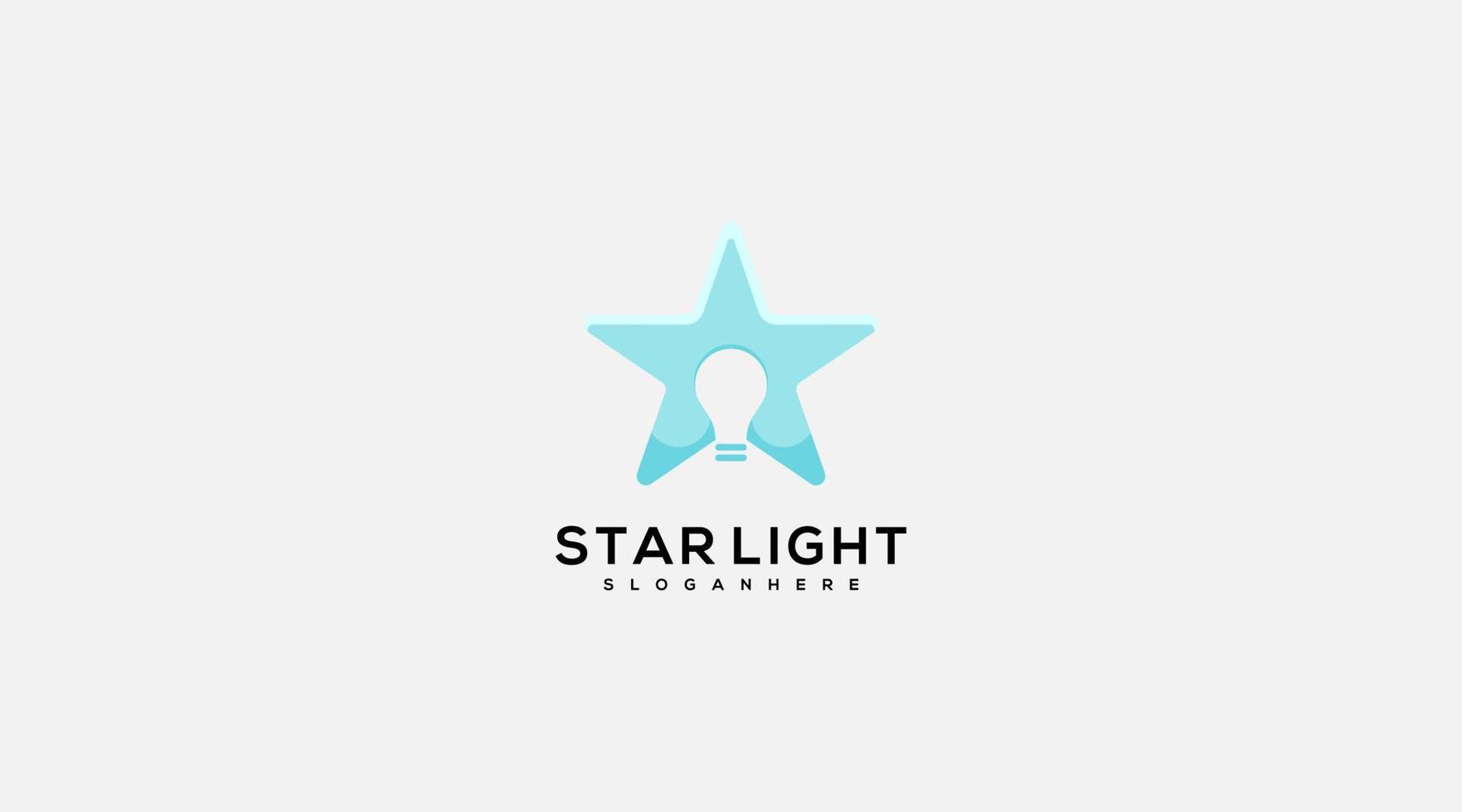 Star bulb idea logo template design vector