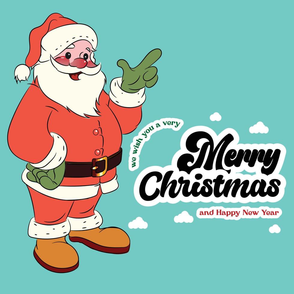 Merry Christmas and happy new year. vector