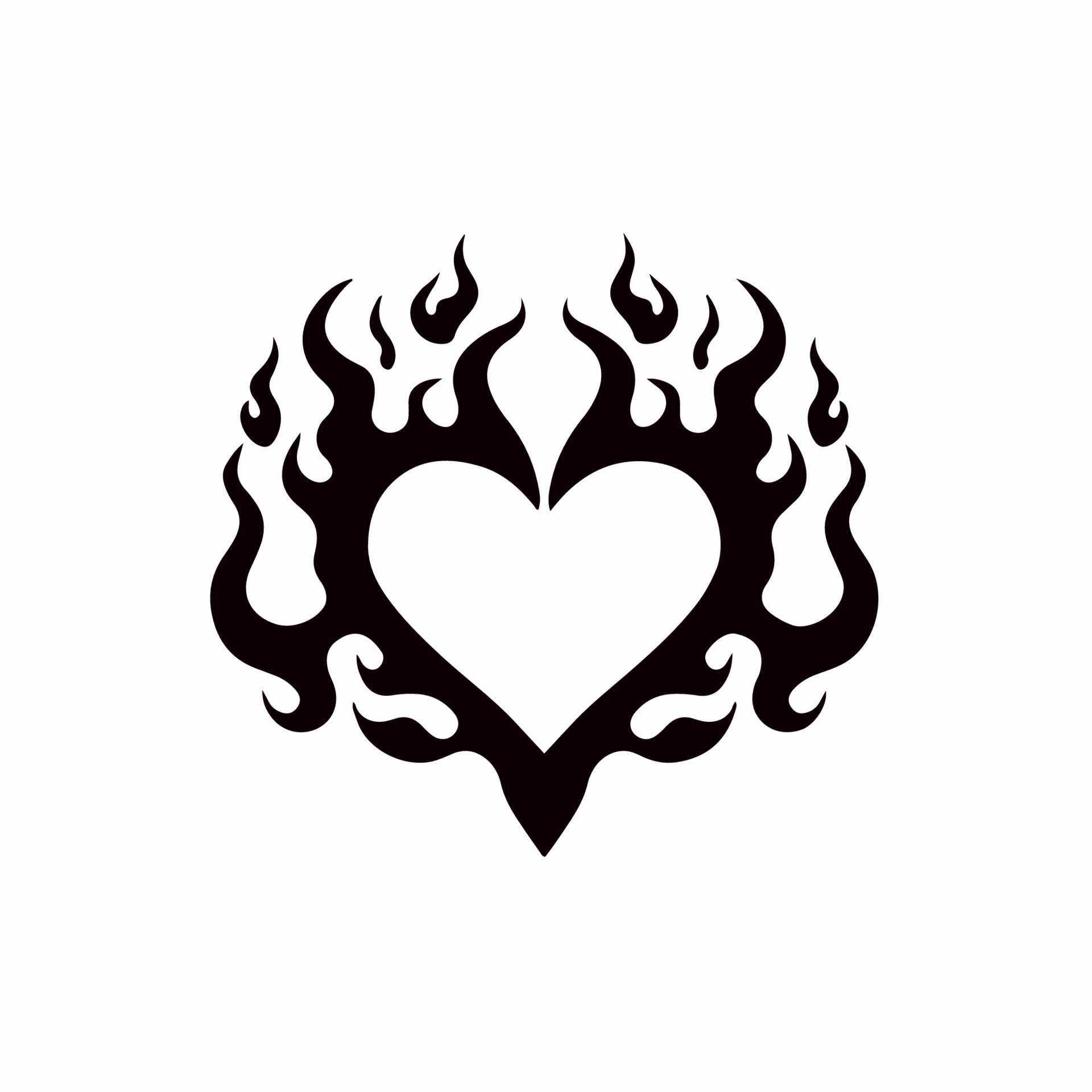 Heart Love Symbol Logo on White Background Tribal Stencil Tattoo Design  Concept Flat Vector Illustration 14398124 Vector Art at Vecteezy