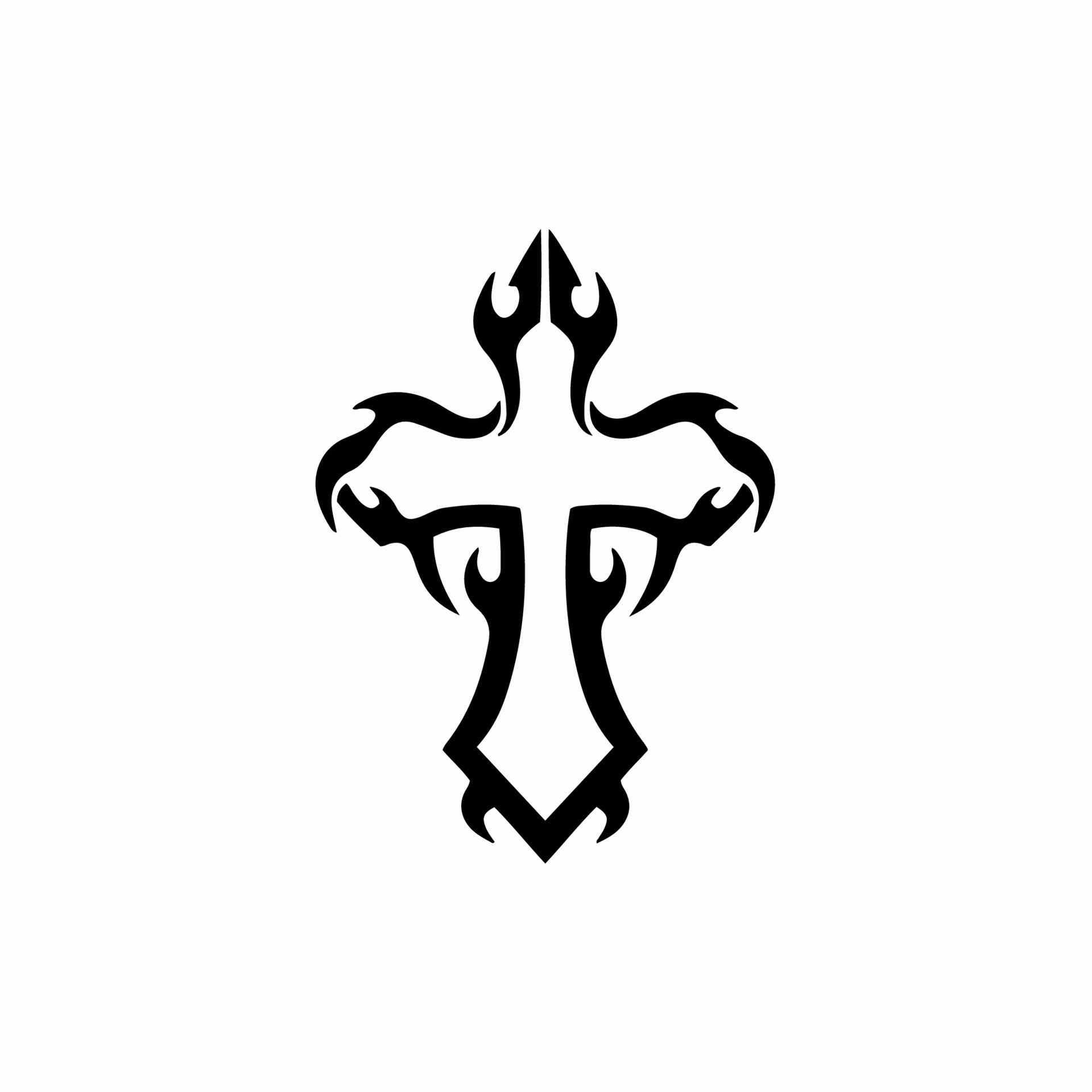 símbolo de la cruz cristiana. diseño de tatuajes tribales. Ilustración de vector de plantilla 14398115 Vector en Vecteezy