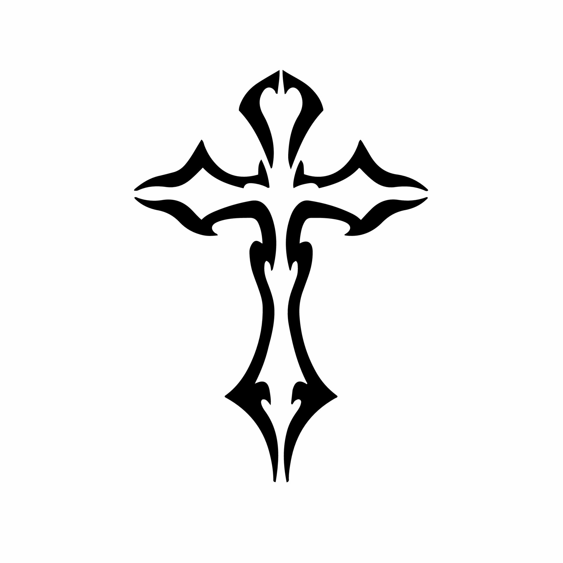 Tribal Christian Cross Logo. Tattoo Design. Stencil Vector Illustration  Royalty Free SVG, Cliparts, Vectors, and Stock Illustration. Image  173683578.