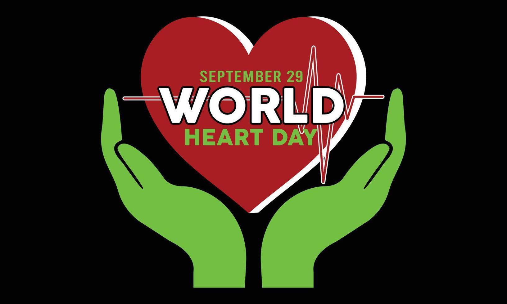 World Heart Day Typography Vector illustration and colorful design.World Heart Day Typography Vector t-shirt design.