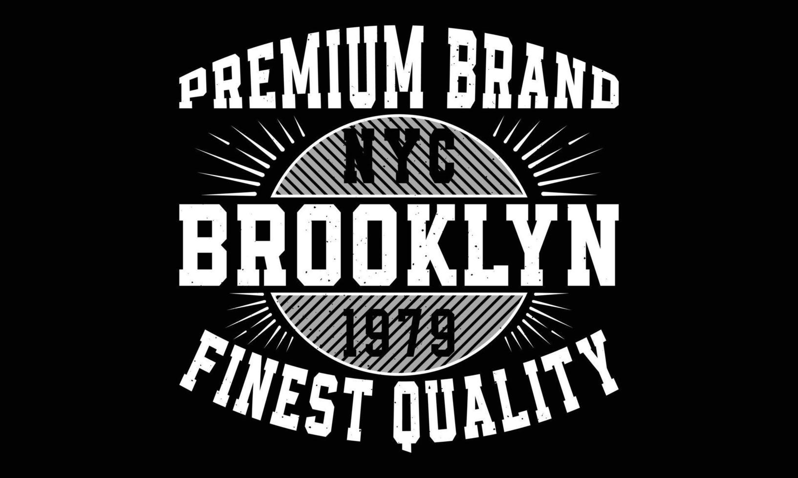 ilustración de tipografía de brooklyn y diseño colorido, diseño de tipografía de brooklyn vector