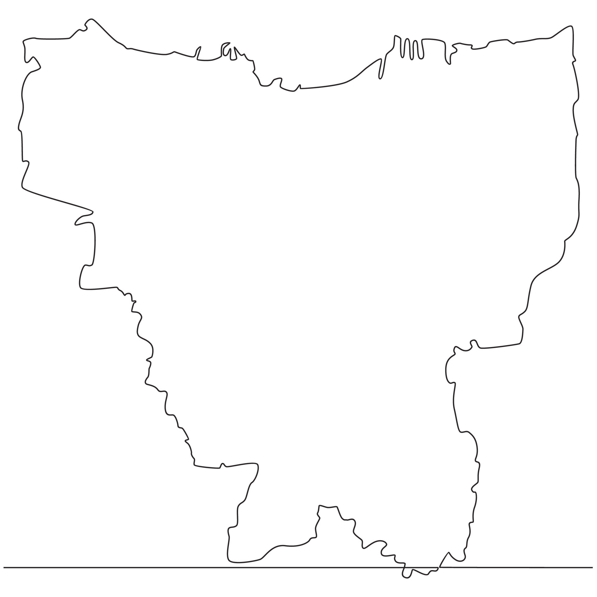 dibujo de l nea continua del mapa - Continuous Line Drawing Of Map Jakarta City Indonesia Line Art Illustration Vector 