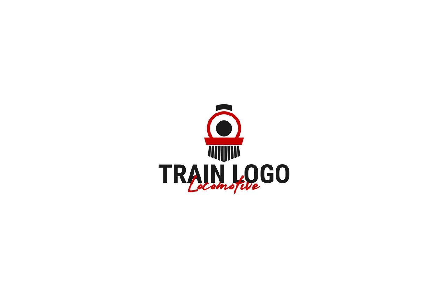 Flat train logo design vector illustration idea