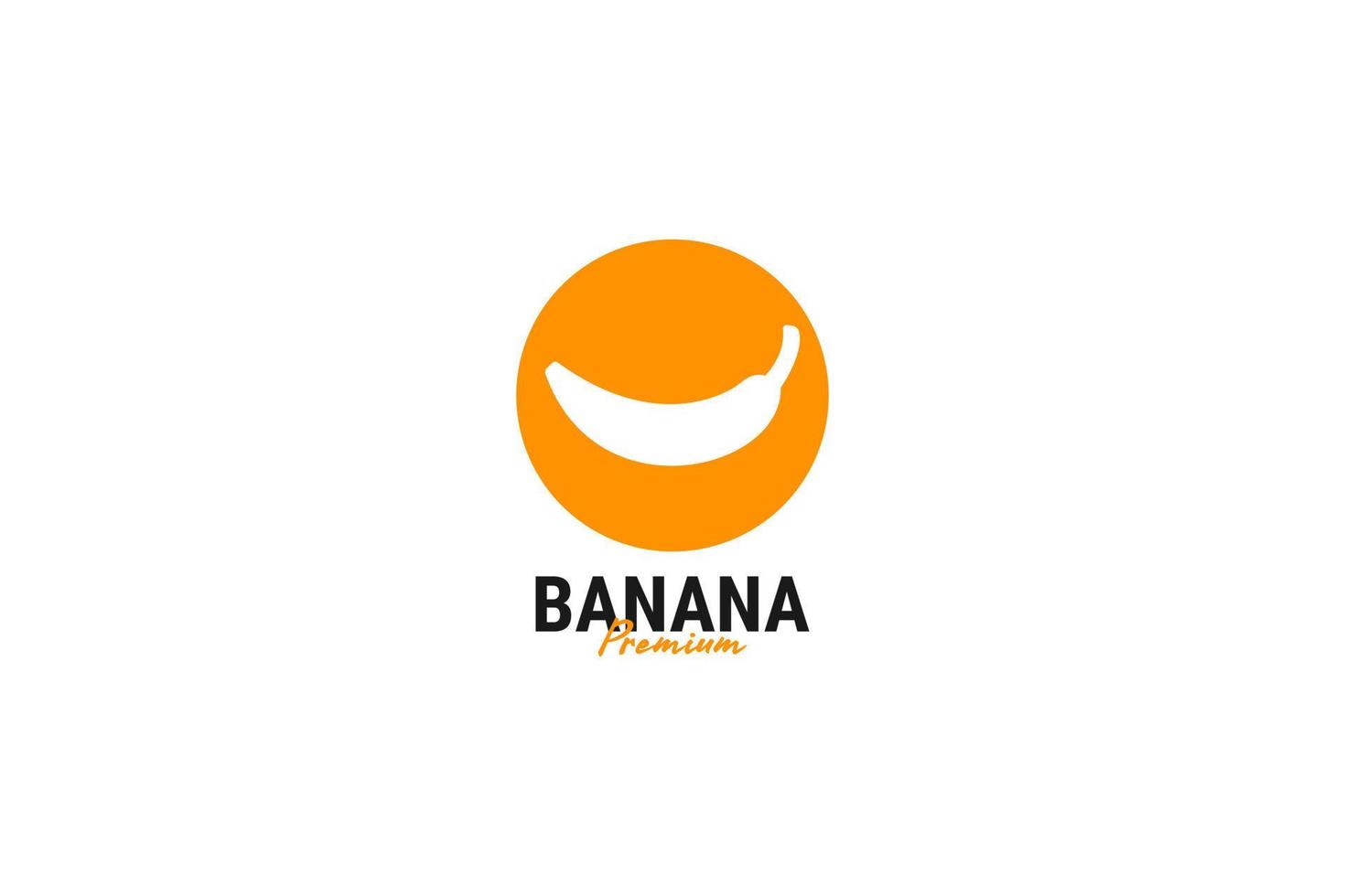 Flat banana logo vector design template illustration