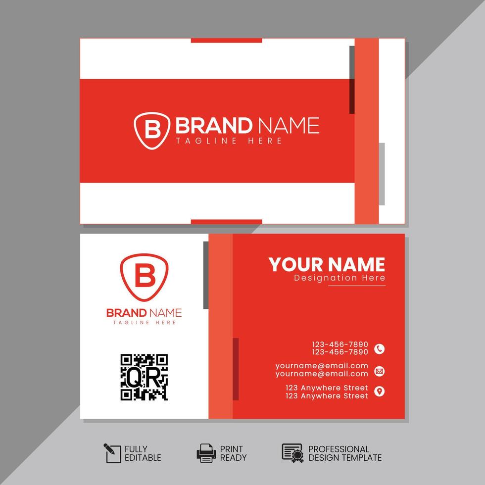 Professional Business Card Template Design vector