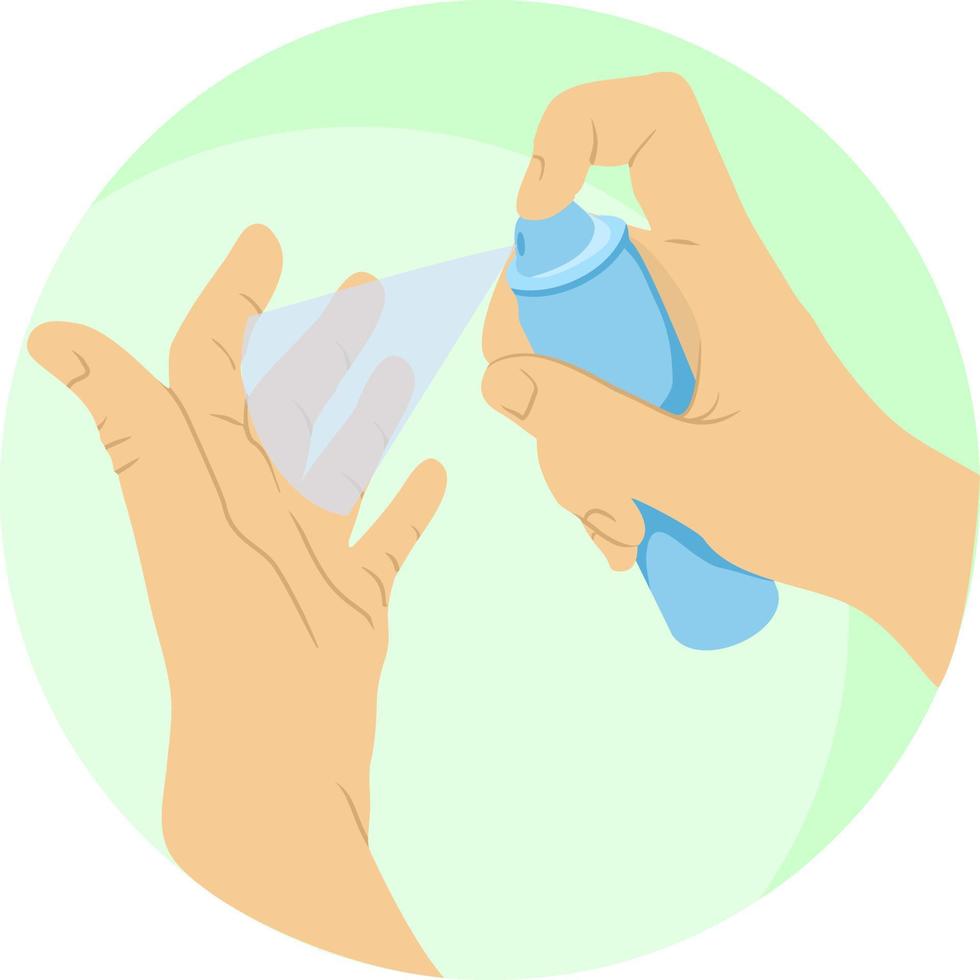 Hand hygiene icon. Disease Prevention Icon protects. Vector disinfectant, antiseptic, antibacterial symbols. Symbol of clean hands, icon for websites and print
