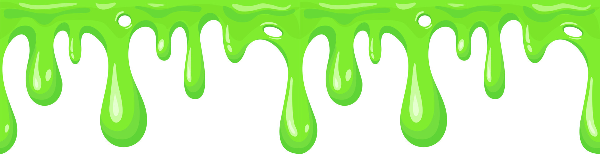 Seamless dripping slime repeatable. Cartoon mucus green goo drip sticky