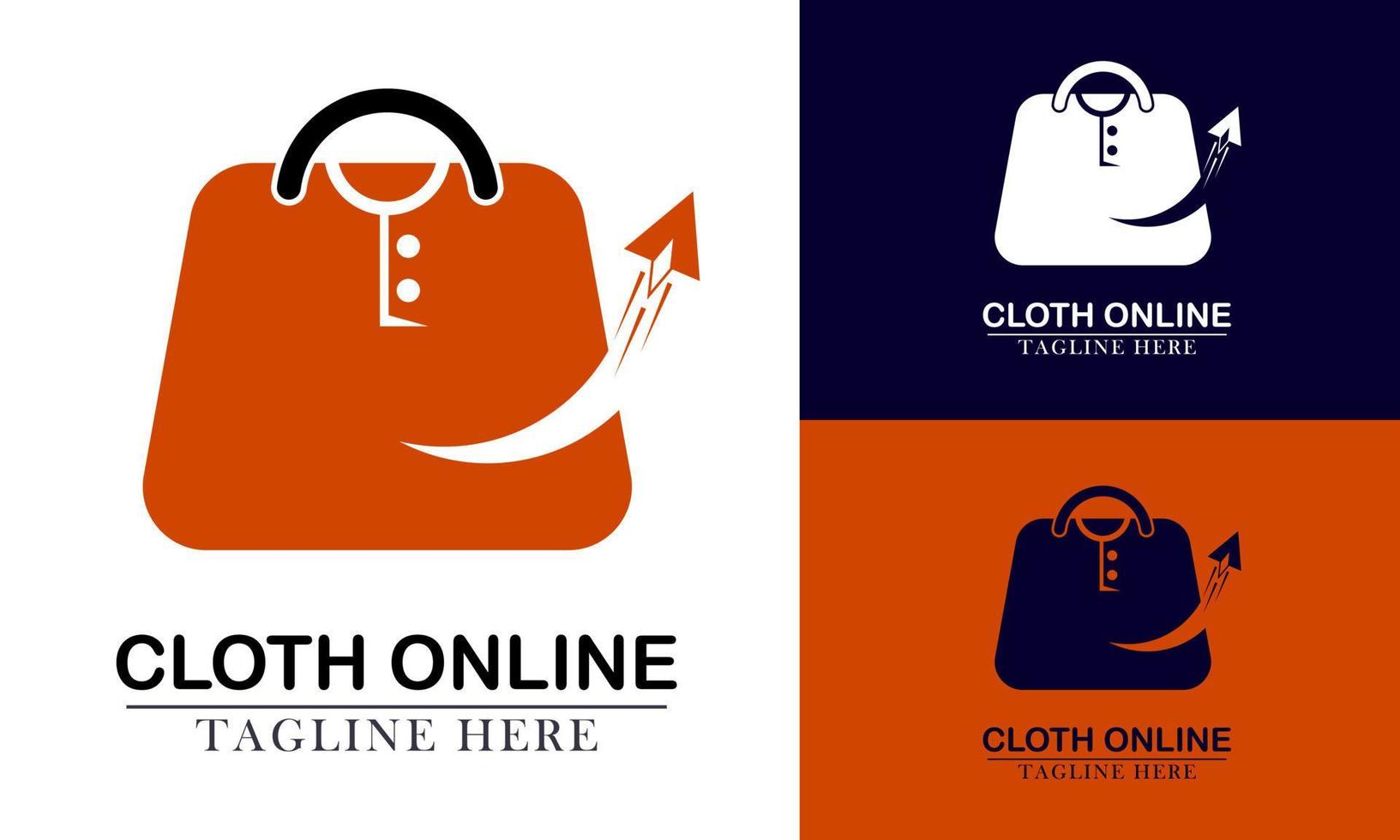 bag clothes and airplane elements logo icon vector