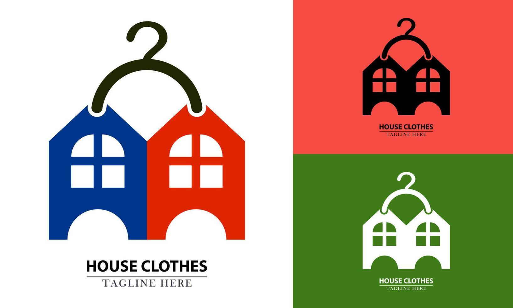 eleman home or store and hanger bag icon logo vector