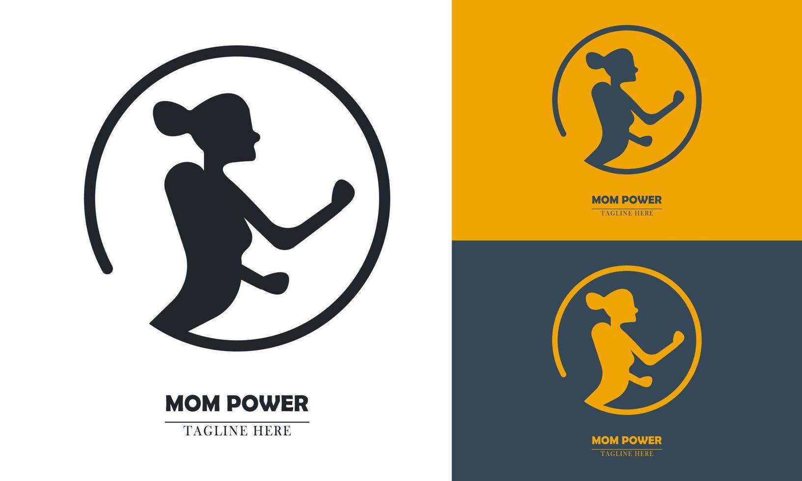 mother clenching hand logo icon vector