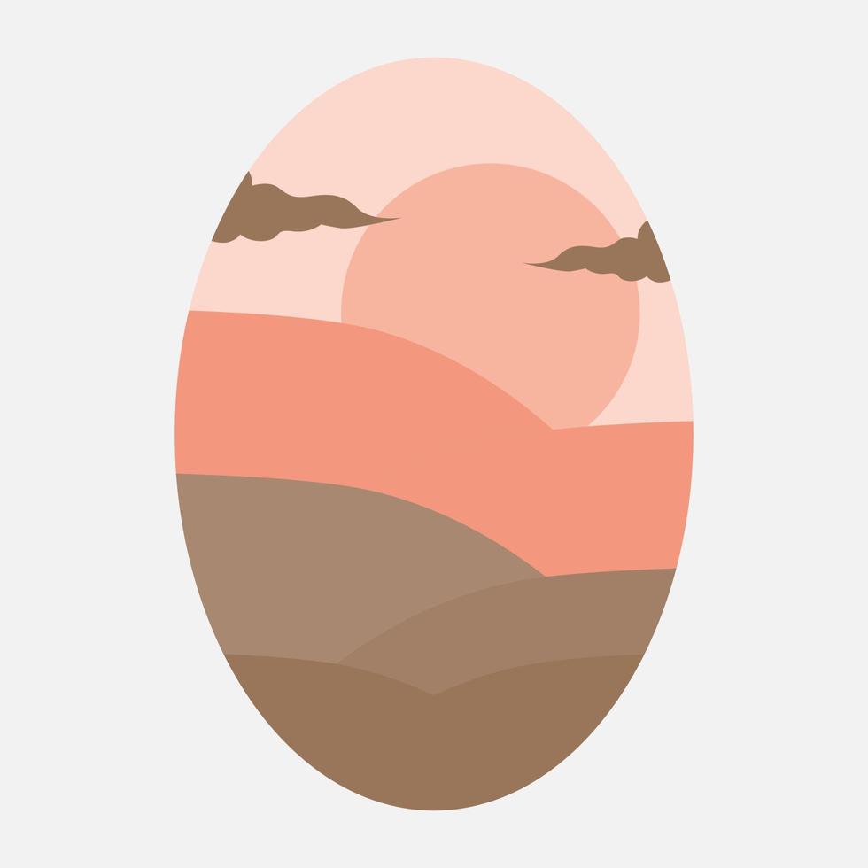 vector de ilustración de paisaje de montaña