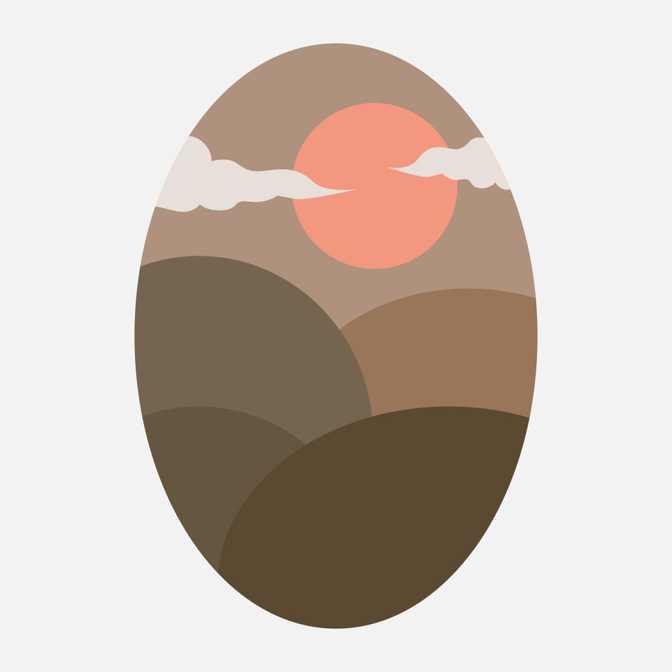 vector de ilustración de paisaje de montaña