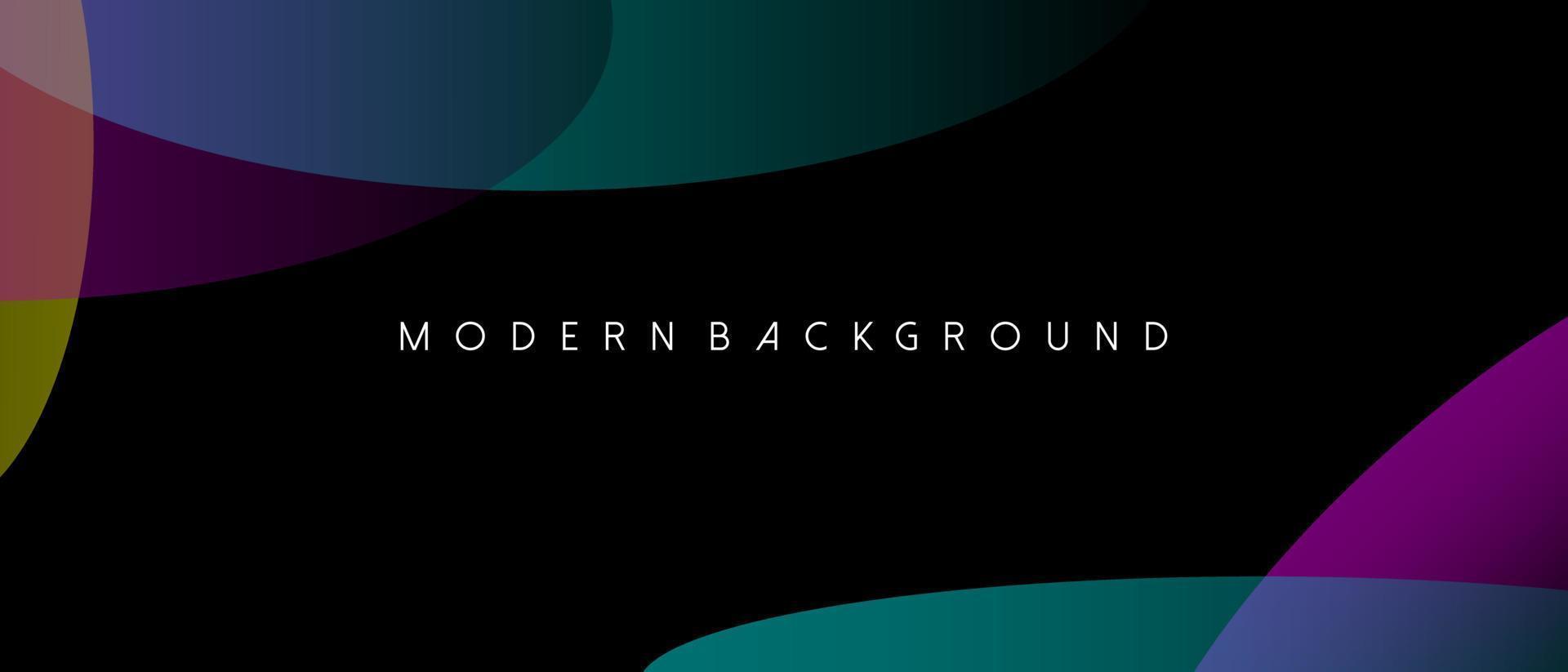 Black Background with Geometric Colorful Shape vector