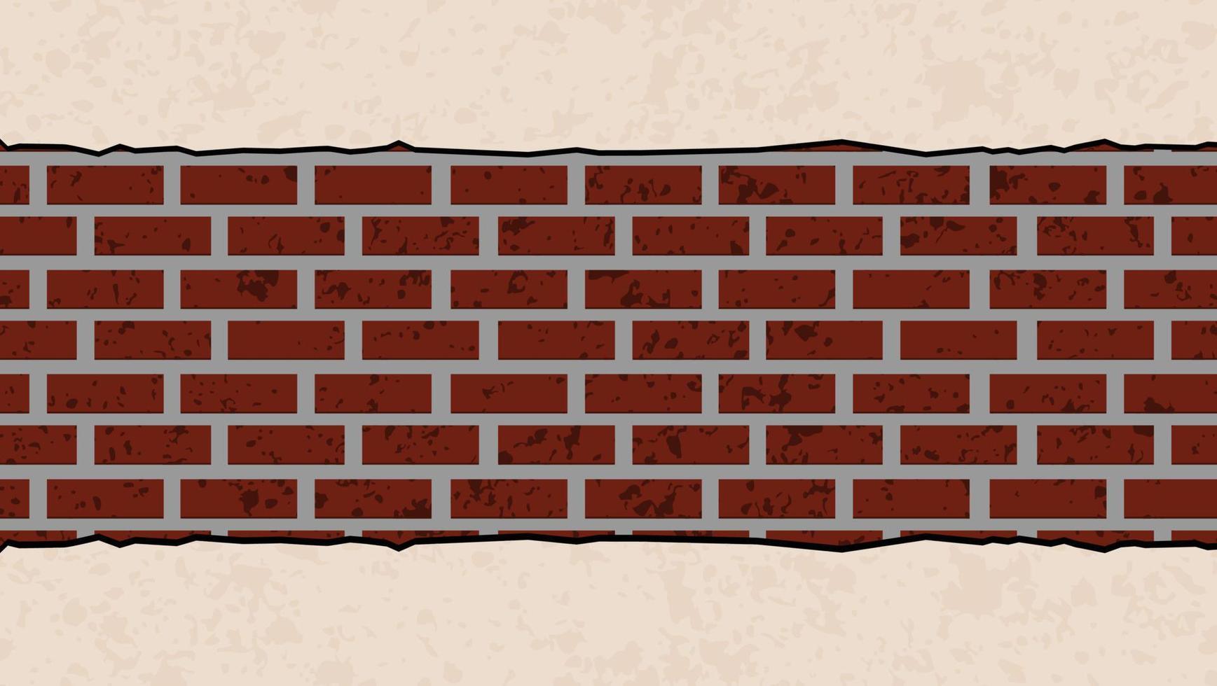 broken brick wall background best for vintage design vector