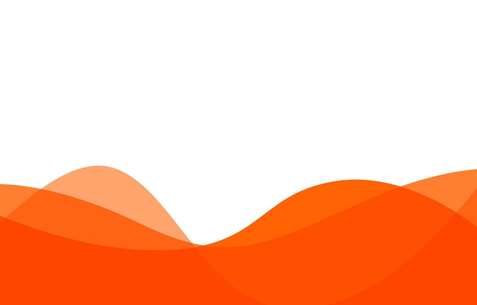 Abstract orange fluid wave background template on white background vector