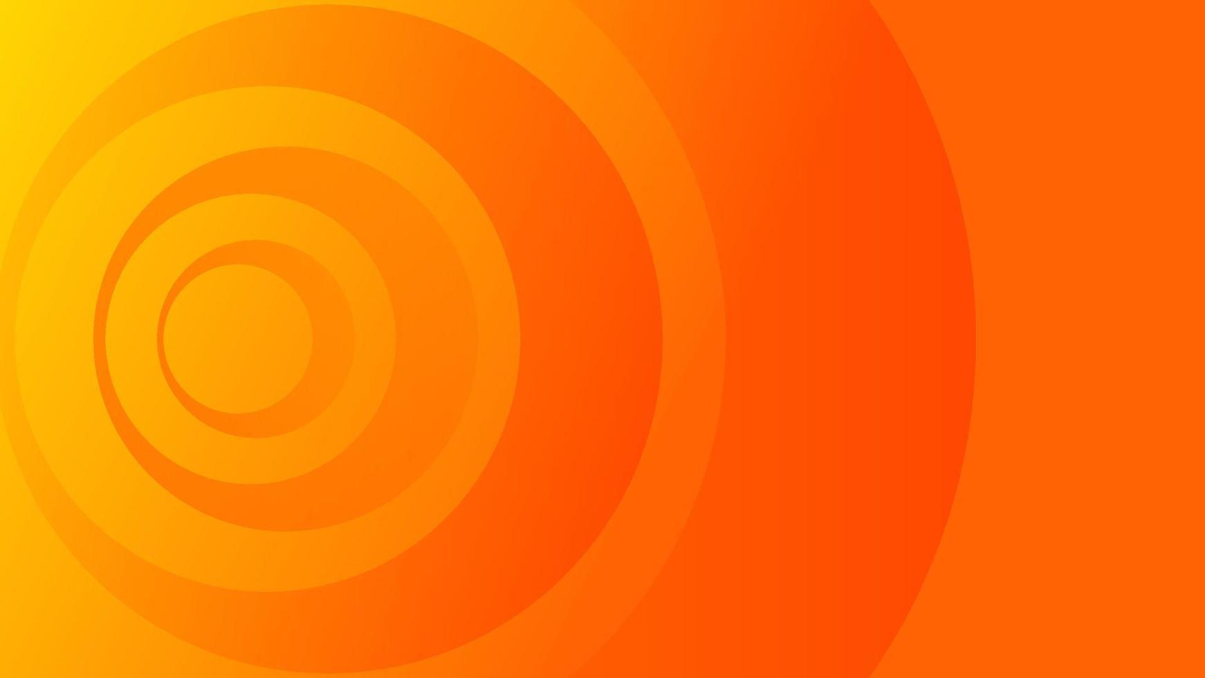 fondo naranja abstracto con efecto de forma de ciclo vector