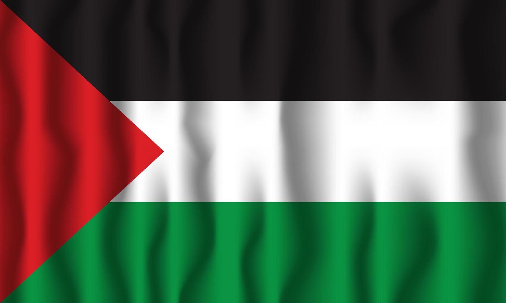 Palestine realistic waving flag vector illustration