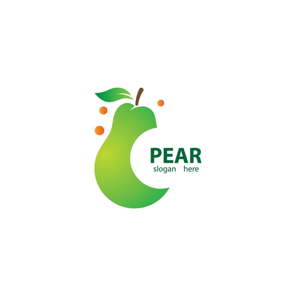 imágenes de logo de pera vector