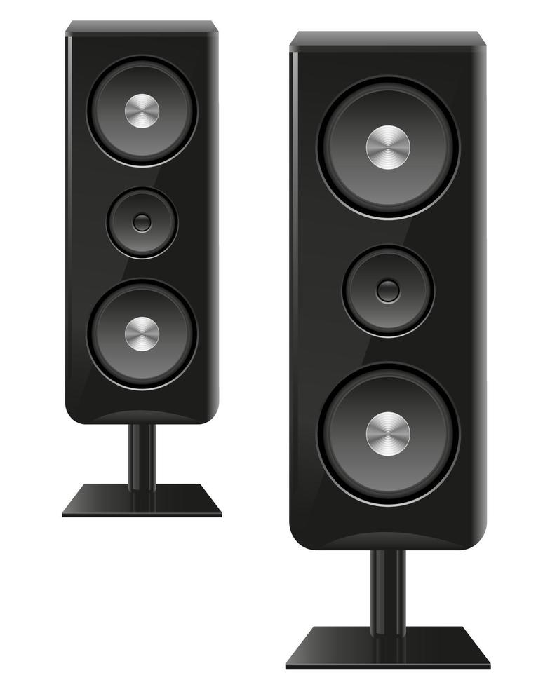 acoustic speakers with three speakers for sound vector