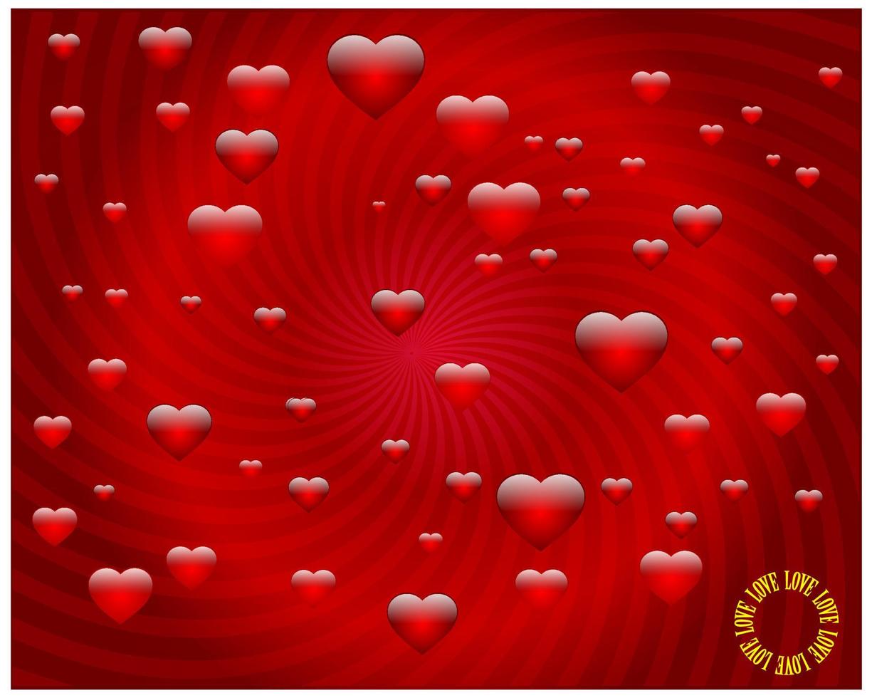 different hearts for background with a red background vector