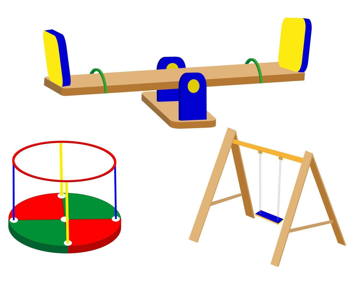 carrusel de columpio para niños vector