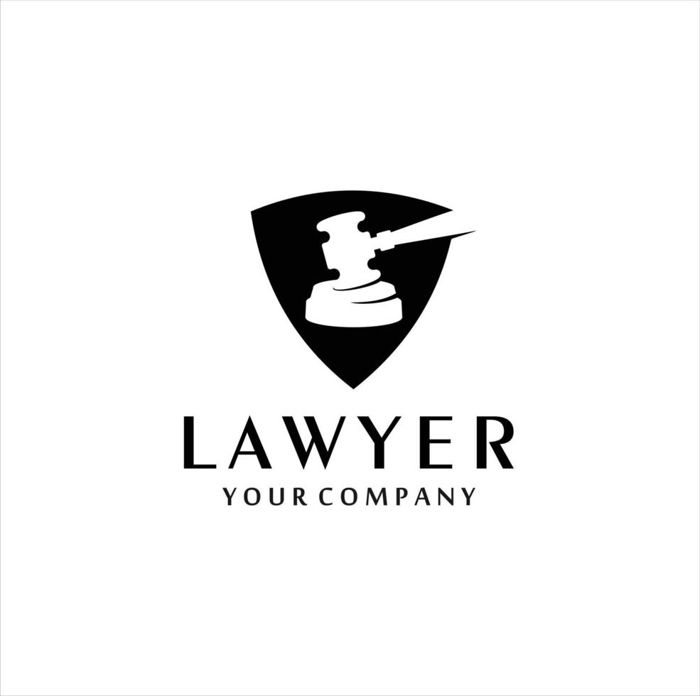 abogado abogado bufete de abogados diseño de logotipo vector plantilla espacio negativo